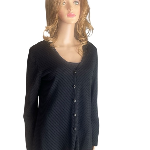 Escada black knit sweater and sleeveless top size 40/44 - Picture 2 of 14